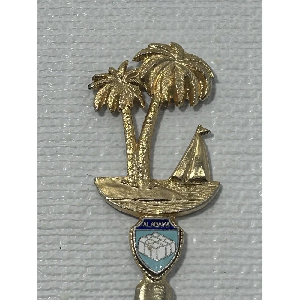 Alabama Letter Opener Palm Trees Sailboat Souvenir Vintage Grannycore